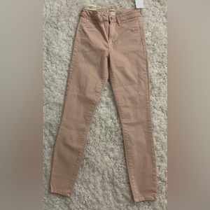 L’AGENCE PARIS HIGH RISE SKINNY JEANS DUSTY PINK 25 NWT